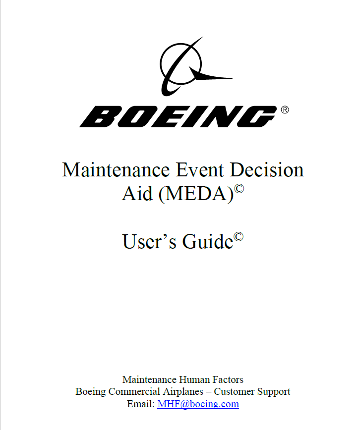 Maintenance Event Decision Aid (MEDA) User's Guide — Boeing